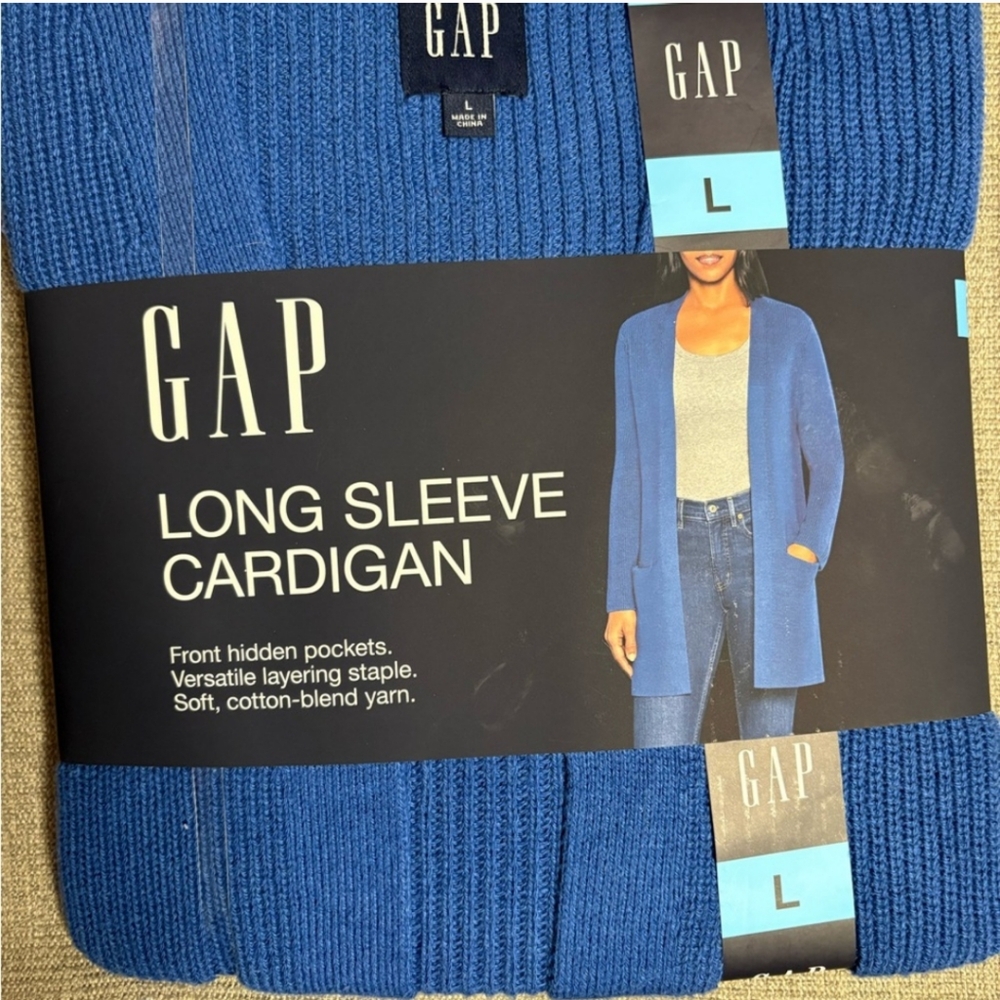 GAP Royal Blue Long Knit Cardigan